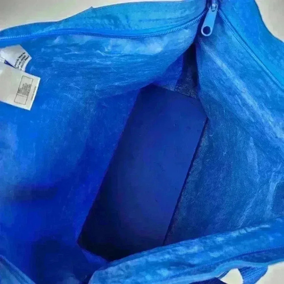 Disney Characters Nylon Tote Bag Carry On Blue Large MICKEY POOH GOOFY DONALD - Picture 7 of 8